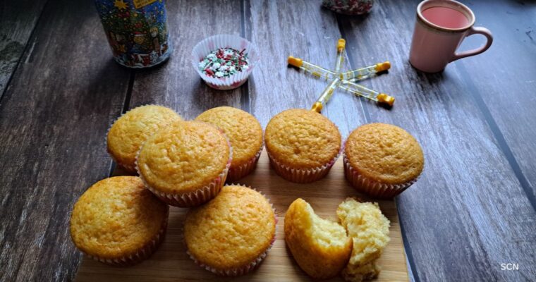 Eggless Vanilla cupcakes