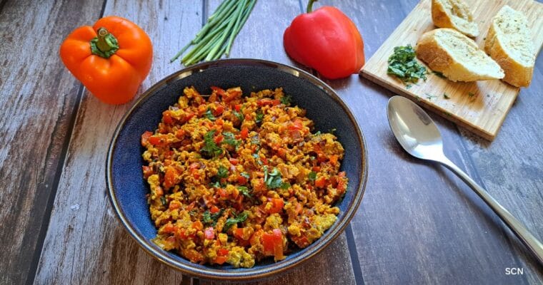 Egg capsicum stir fry