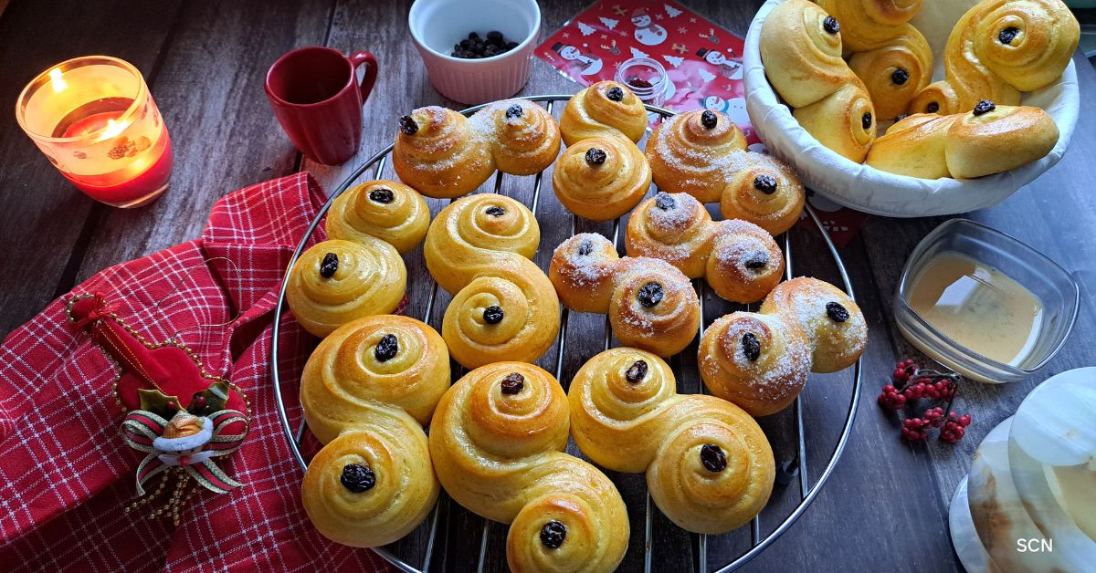 Lussekatter or Swedish Saffron buns