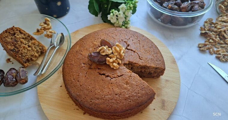 Dates walnut cake