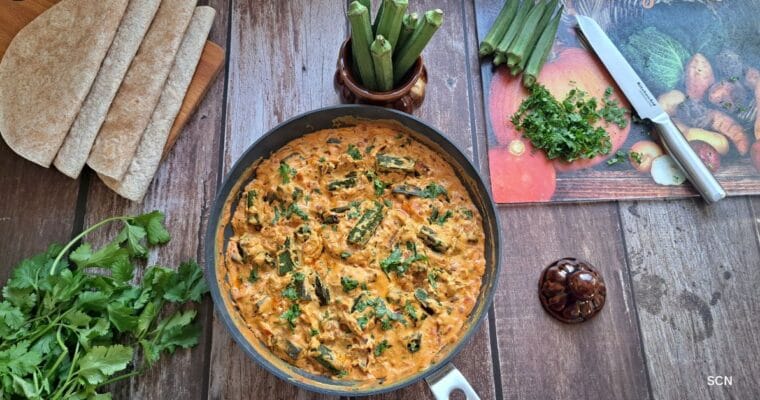 Dahi Bhindi (Okra yoghurt gravy)