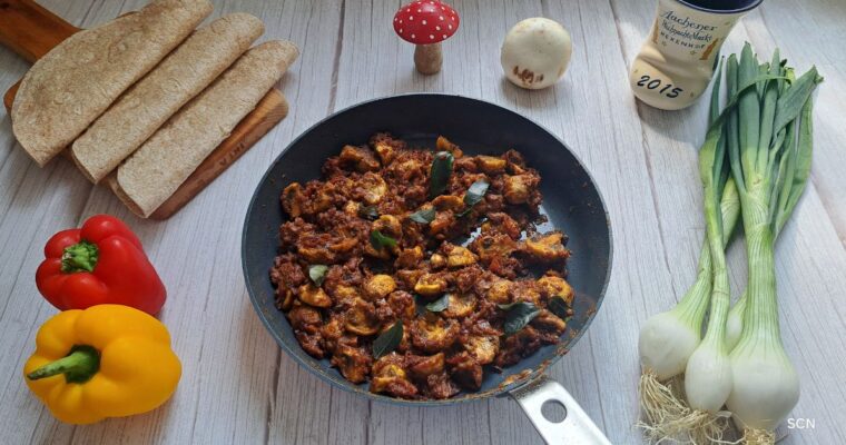 Mushroom pepper masala, Mushroom