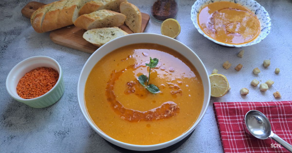 Turkish Red Lentil Soup (Mercimek Çorbası)