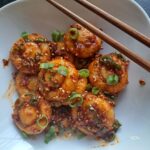 Korean chilli garlic potatoes