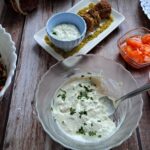 Roasted garlic yoghurt dip, yoghurt dip