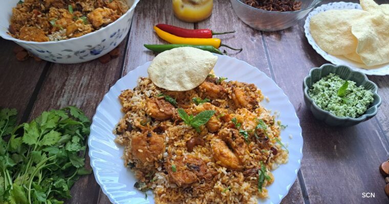 Kerala-Style Prawn Biryani