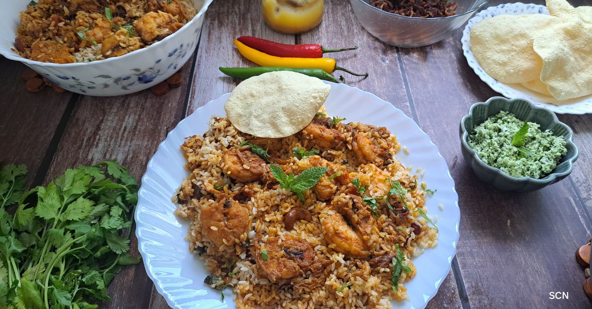 Kerala-Style Prawn Biryani