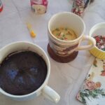 Vanilla and chocolate mug cakes, Mug cakes, Chocolate mug cake, Vanilla mug cake
